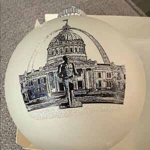 United States Capital Building Glass Handpainted Christmas Holiday Ornament